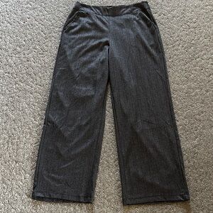 Max Studio Kohl Gray Herringbone Pinstripe Trousers